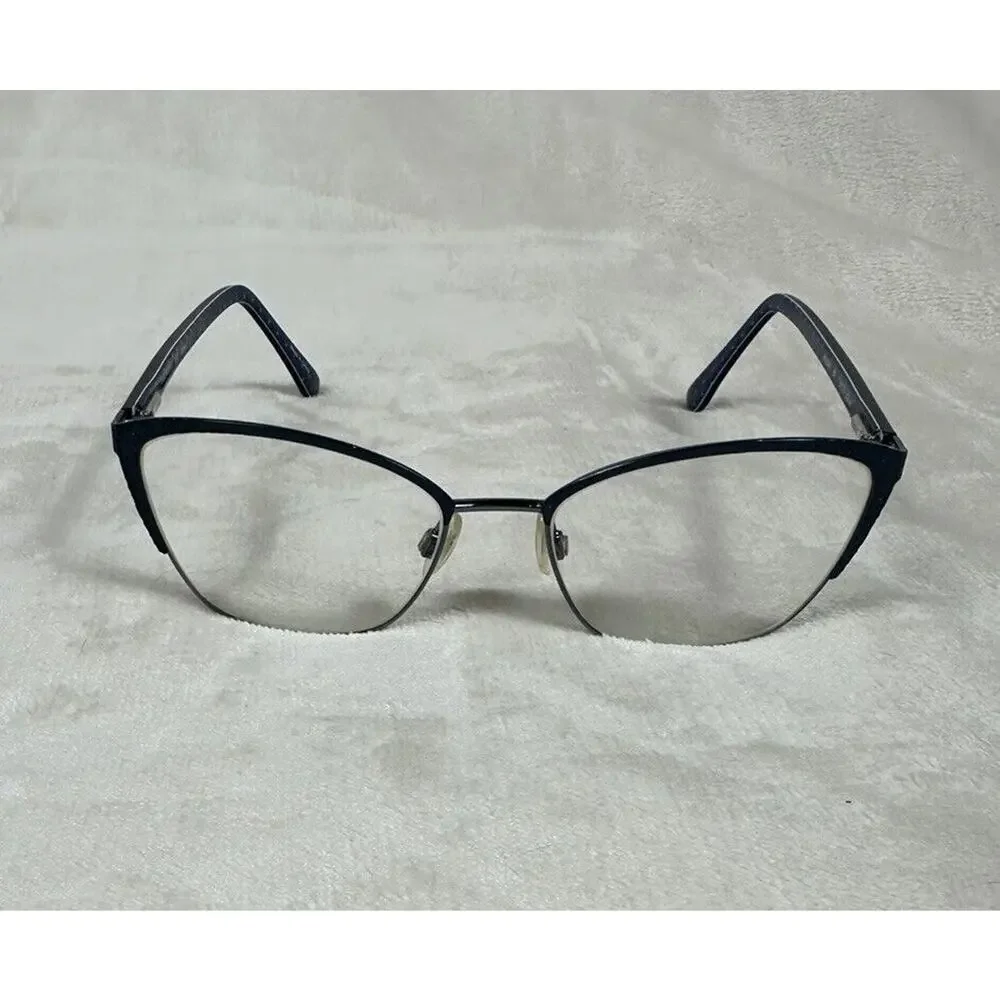 Isaac Mizrahi IM30044 Navy Womens Cat Eye Full Rim Eyeglasses 52-16-135‎